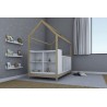 Cama Cuna Casita Montessori Individual con Cambiador